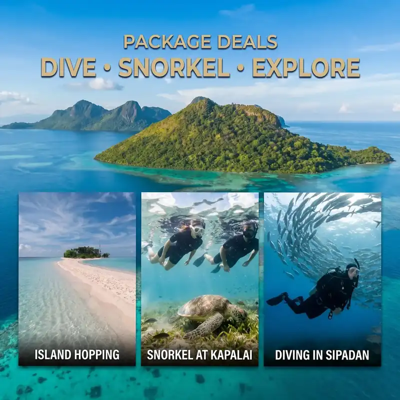 Multi day island hopping tour packages with Luma Selakan in the Semporna archipelago